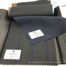 Tissu de 100% laine 100% tissu de costume à carreaux pour le service des stocks